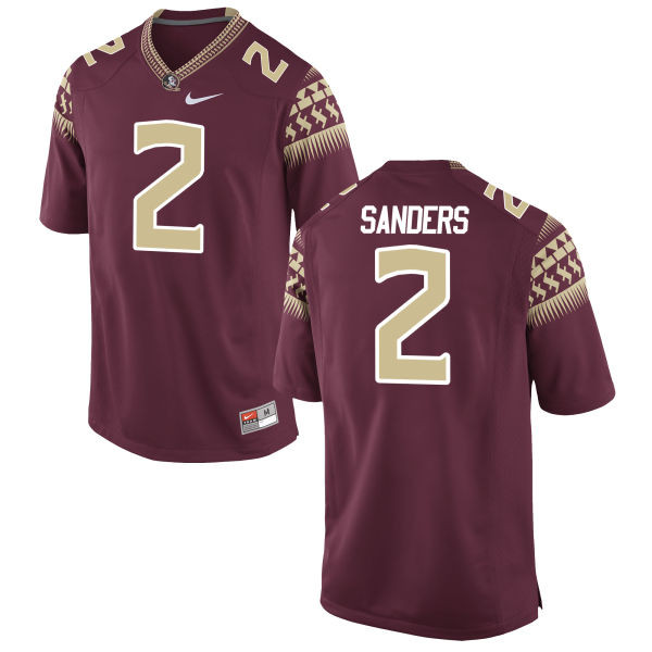Men's NCAA Nike Florida State Seminoles #2 Deion Sanders College Red Stitched Authentic Football Jersey DYL5569OE
